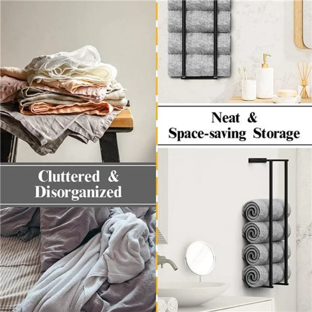 Towel Racks for Bathroom Wall Mounted, Stainless Steel Bath Towel Holder